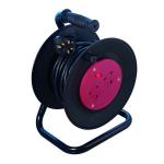 CED Heavy Duty 2-Way 10 Amp Extension Reel 25m Black WCR252 HID43780