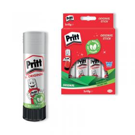 Pritt Stick Original Glue Stick 43g (Pack of 5) 1456072 HK05303