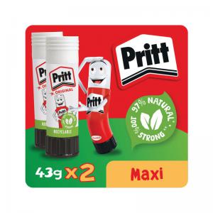 Pritt Stick Glue Stick 43g Pack of 2 1485357 HK05309
