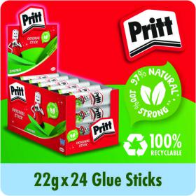 Pritt Stick Glue Stick 22g (Pack of 24) 261384 HK1034