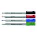 Ikon OHP Pen Non-Permanent Fine Point Assorted (Pack of 4) 7421WLT4
