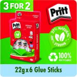 Pritt Stick 22g Glue Stick (Pack of 6) 3 for 2 HK810850