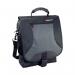 The Monolith Computer Backpacks Monolith Multifunctional Nylon Laptop Backpack in Black and Grey is made from durable nylon material. It features multiple pockets for organization, padded shoulder straps, and a sleek design. The backpack is perfect for daily commutes or travels.