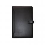 Monolith Leather Look Conference Folder PU with A4 Pad Black 2900 HM29000