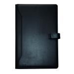 Monolith Leather Look Conference Folder PU With A4 Pad Black 2900 HM29000