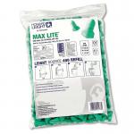 Howard Leight Honeywell MaxLite LS400 Earplug Refill (Pack of 200) Green HL1013048 HNW01433