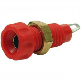 Red 4mm Panel Mounting Socket