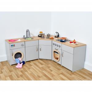 Image of Contemporary 5pc Kitchen Grey