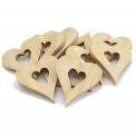 Wooden Heart Embellishments