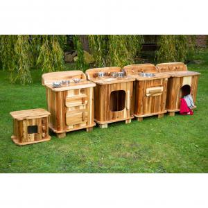 Image of Outdoor Wooden 5 Piece Kitchen Set