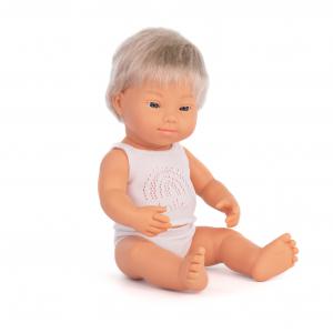 Image of Baby Doll Caucasian Blonde Boy with Down