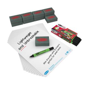 Show-me A4 Plain Boards Pens  Erasers