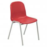 Harm Stckbl Classroom Chairs Red 10-12y