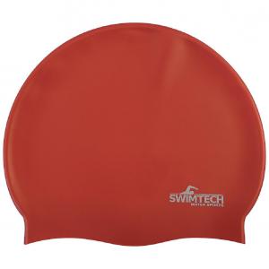 Image of Swimtech Silicone Swim Cap - Red