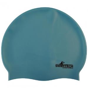 Image of Swimtech Silicone Swim Cap - Sky Blue