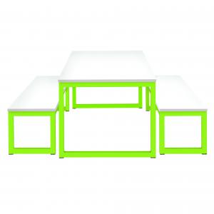 Image of Dining Tables and Benches Green L1800mm