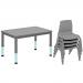 Harl Smll Rect Bundle 4 Chrs 4-6Y Grey