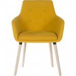 Upholstered Reception Chair - Yellow