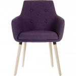 Upholstered Reception Chair - Purple