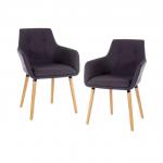 Contemporary Reception Chair Pk 2 Grey