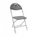 Fan Back Folding Chair - Grey