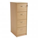 Cmates 4 Drawer Wooden Filing Cab Beech