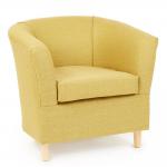 Slub Chenille Tub Chair - Chartreuse