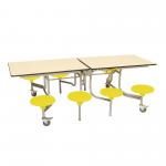 Prim Rect 8 Seat Table MpleTop Yllw Seat