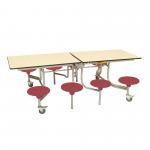 Prim Rect 8 Seat Table MpleTop Wine Seat