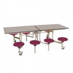 Prim Rect 8 Seat Table Gry Top Wine Seat