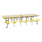 Sec 12 Seat Dining Table YlwSeat MpleTop