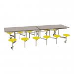Sec 12 Seat Dining Table YlwSeat GreyTop