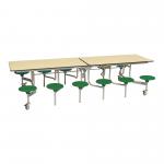 Sec 12 Seat Dining Table GrnSeat MpleTop