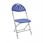 Fan Back Folding Link Chair - Blue