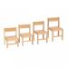 GALT Beech Stacking Chairs Pk 4 310mm