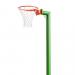 Single Netball Post and Ring Green 3.05