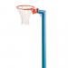 Single Netball Post and Ring Blue 2.74