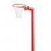 Single Netball Post and Ring - Red  2.74