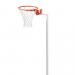 Single Netball Post and Ring White  2.74