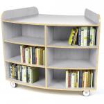 Maplescape Curved Bookcase H100cm Grey