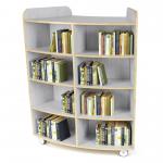 Maplescape Curved Bookcase H150cm Grey