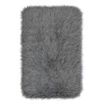 Washable Mongolian Fur Rug - Grey - Smal