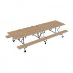 Prim Mobile Folding Bench Table 10ft Oak