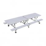 Prim Mobile Folding Bench Table 10ft Blu