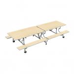 Sec Mobile Folding Bench Table 8ft Mple