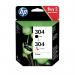 HP 304 Ink Cartridge Twin Pack Black/Tri-color CMY 3JB05AE HP3JB05AE