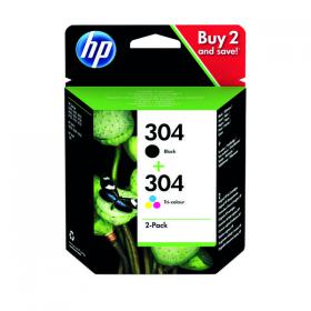 HP 304 Ink Cartridge Twin Pack Black/Tri-color CMY 3JB05AE HP3JB05AE