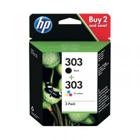 HP 303 Ink Cartridge Twin Pack Black/Tri-color CMY 3YM92AE HP3YM92AE