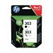 HP 303 Ink Cartridge Twin Pack Black/Tri-color CMY 3YM92AE HP3YM92AE