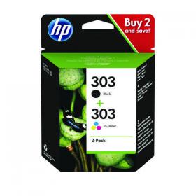 HP 303 Ink Cartridge Twin Pack Black/Tri-color CMY 3YM92AE HP3YM92AE